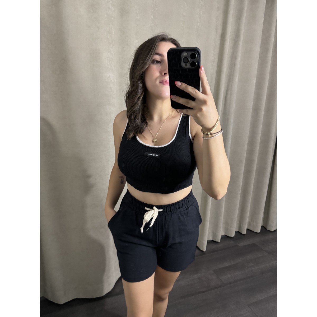Marka Siyah Fitilli Crop