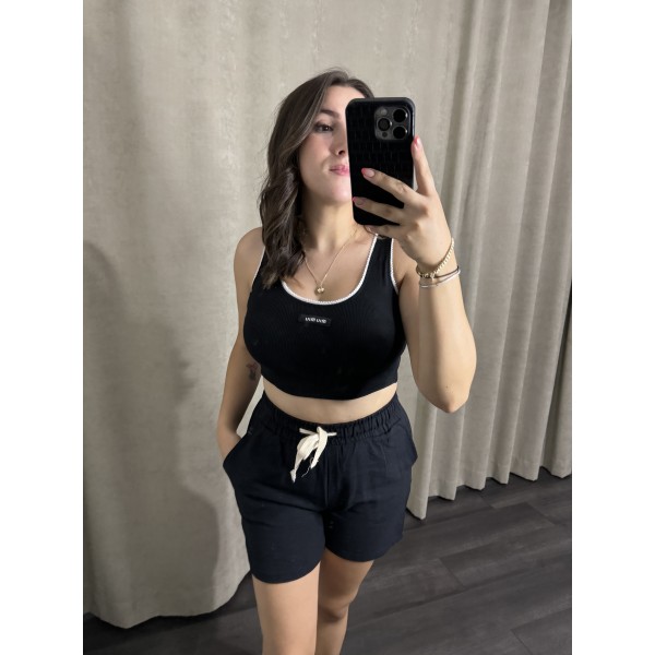 Marka Siyah Fitilli Crop